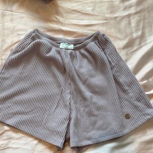 YoungLA Ribbed Lounge Shorts in Mauve